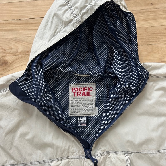 Vintage Pacific Trail Anorak M8010P Made in Korea-Beige Half-Zip Windbreaker Med - Picture 3 of 7
